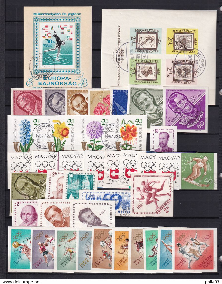 HUNGARY – Big Lot Of Imperforate Canceled Stamps. High Catalogue Value, Good Quality / 9 Scans - Other & Unclassified