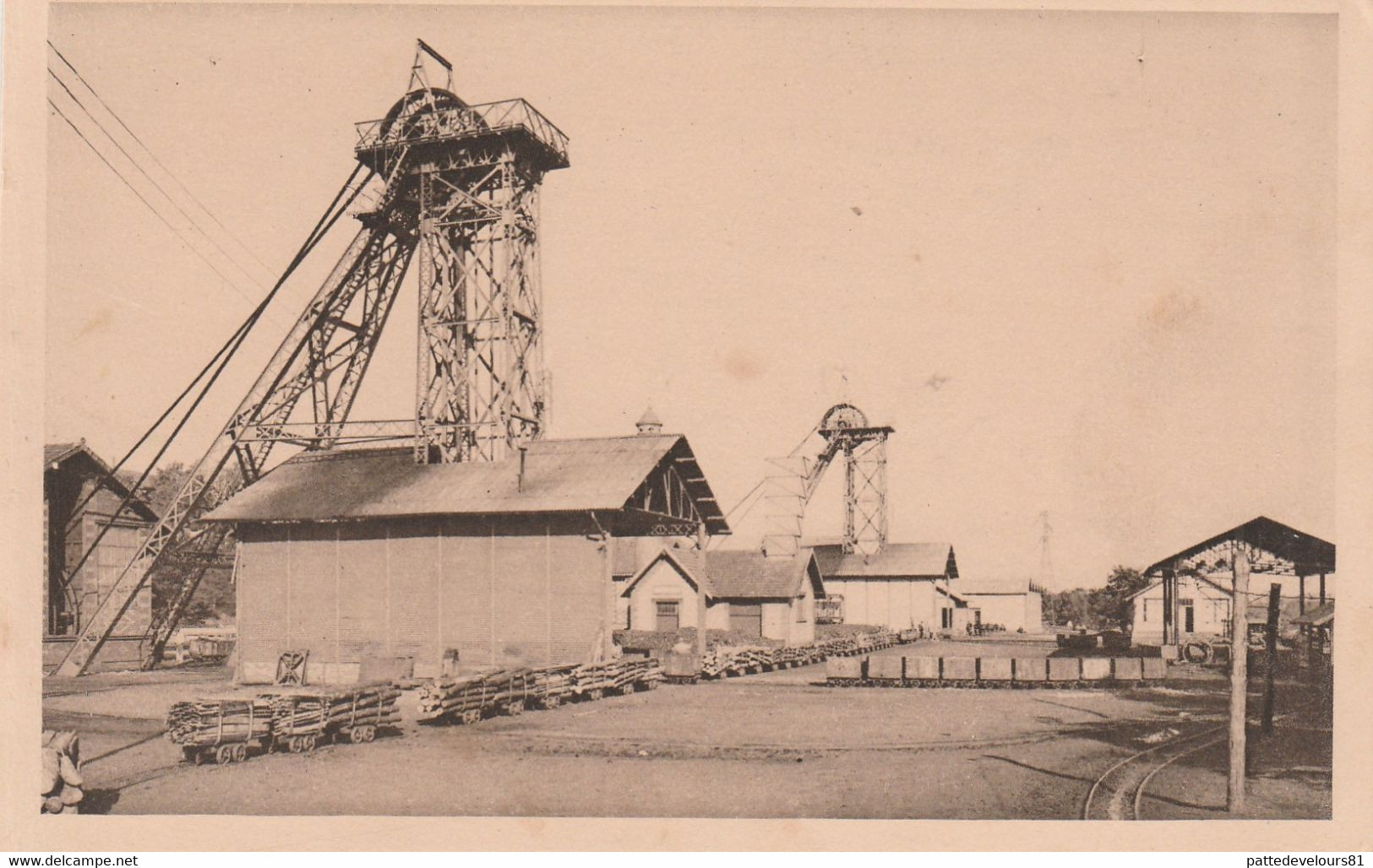 CPA Sépia (81) CARMAUX Mines Siège De Ste Marie Mining Bergbau Estrazione Mijnbouw - Carmaux