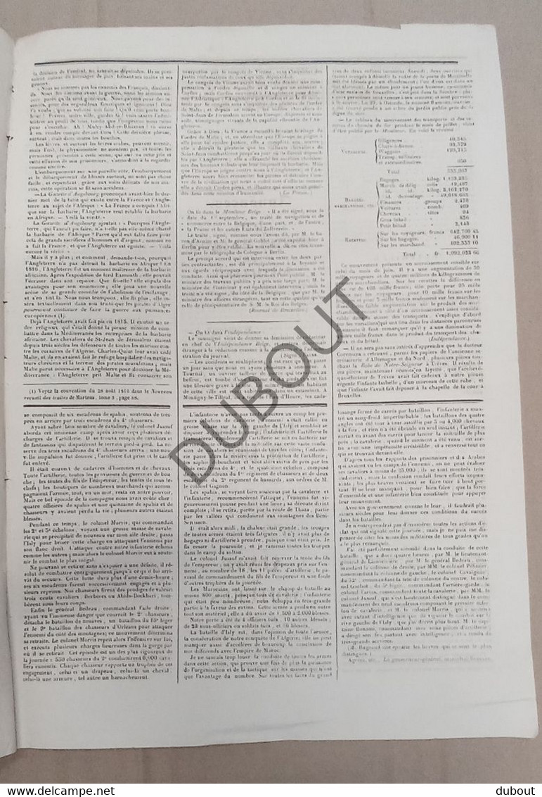 Hasselt/Limburg - Krant/Journal -  4 September 1844, 5de Jaar, Nr 101 (P335) - Algemene Informatie