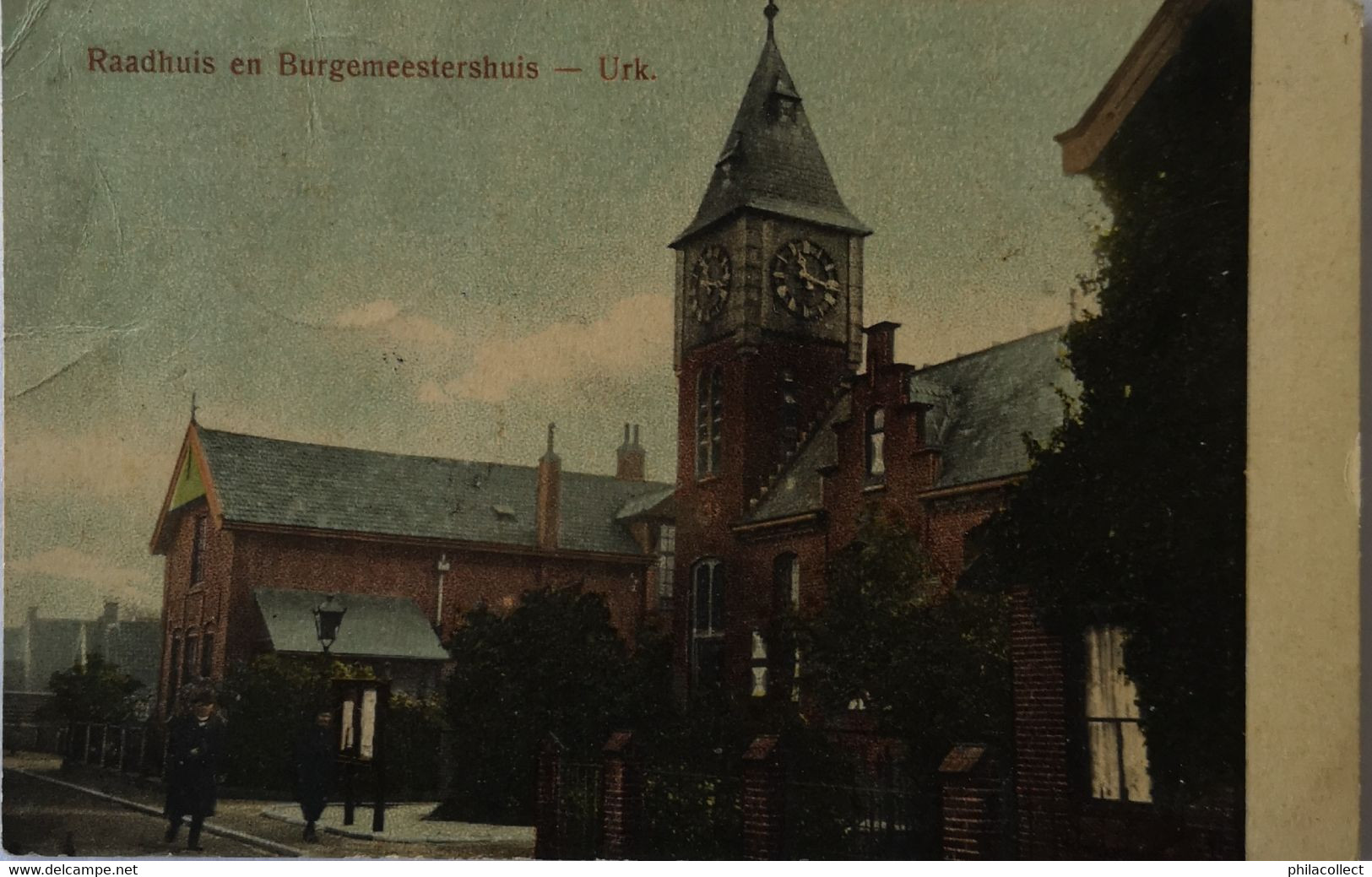 Urk // Raadhuis Met Burgemeestershuis 1916 - Urk