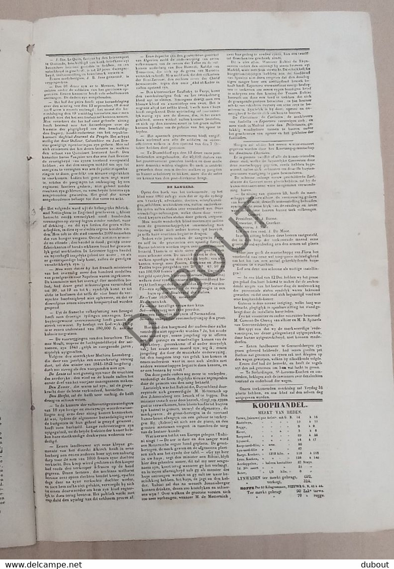 Aalst - Krant/Journal - Aenkondigingsblad Van Aelst -  26-12-1841,nr 65 (P332) - Informations Générales