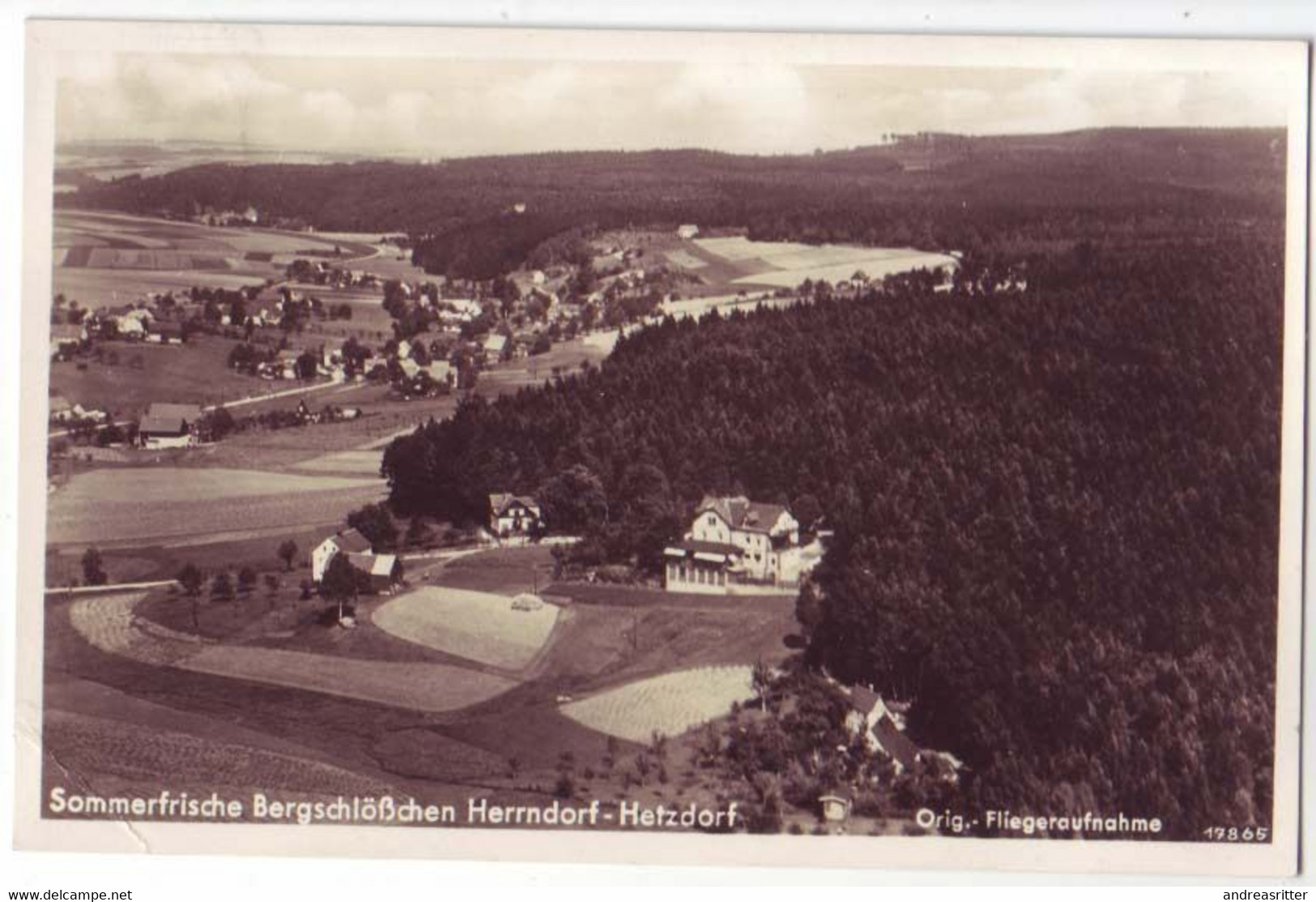 AK Halsbrücke Herrndorf Hetzdorf Fliegeraufnahme Ca 1940 (Al06) - Hetzdorf