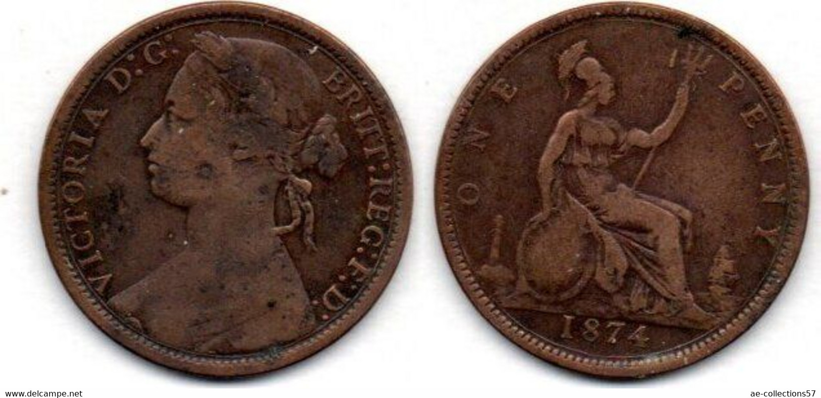 MA 19163 /  Grande Bretagne Penny 1874 Victoria TB - D. 1 Penny