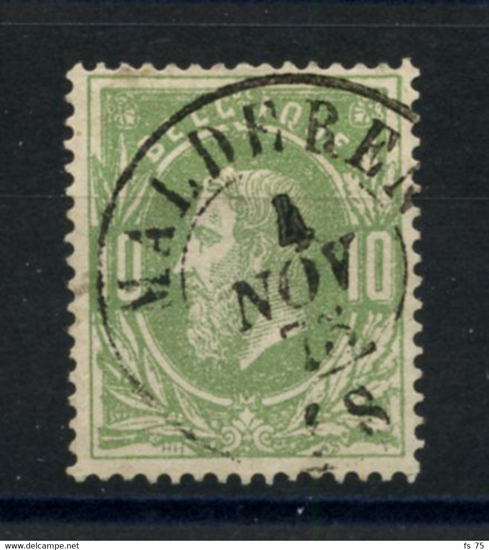 BELGIQUE - COB 30 10C VERT CAD MALDEREN - 1869-1883 Leopold II