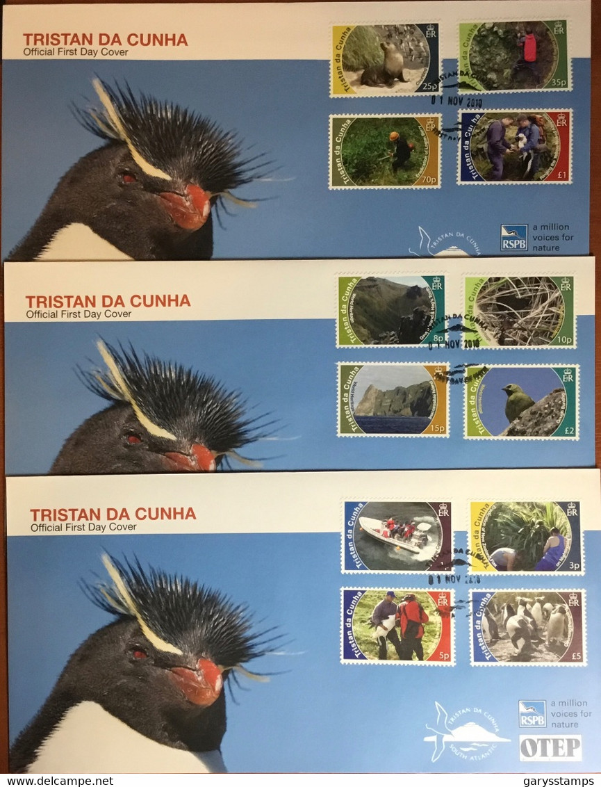 Tristan Da Cunha 2010 Nature Conservation Birds FDC Covers - Tristan Da Cunha