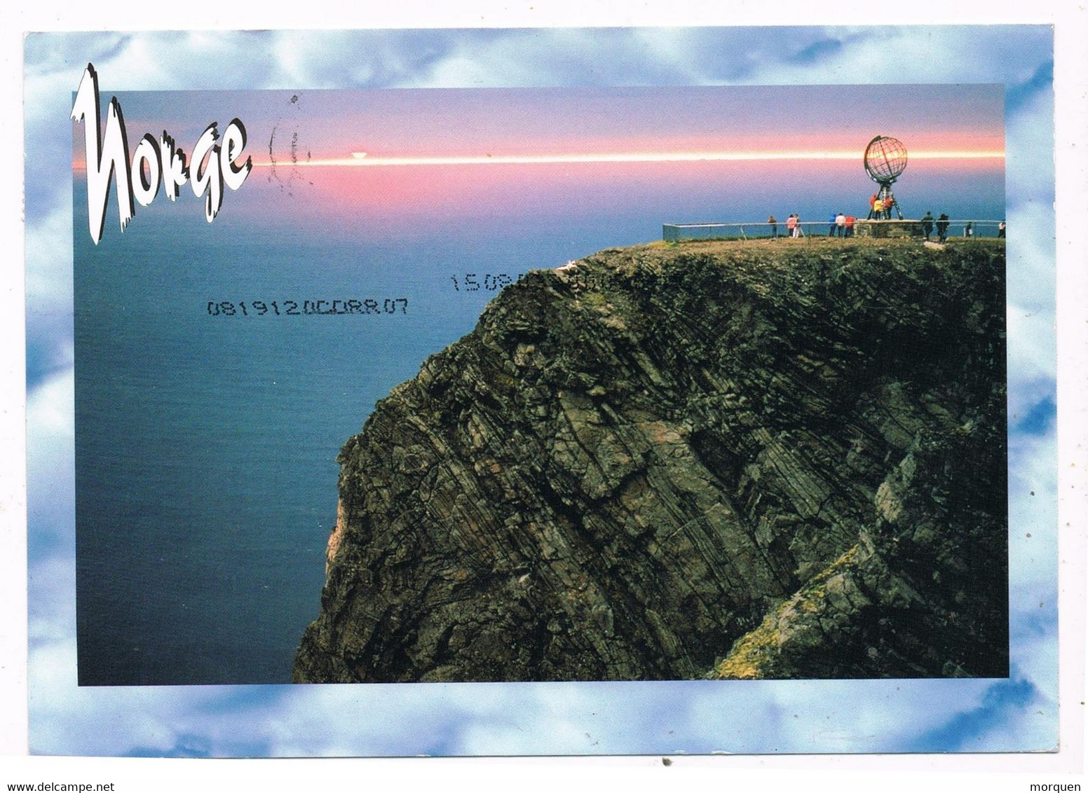 48716. Postal Aerea BERGEN (Norge) Noruega 2001 To Spain. Vista NORDKAPP - Lettres & Documents