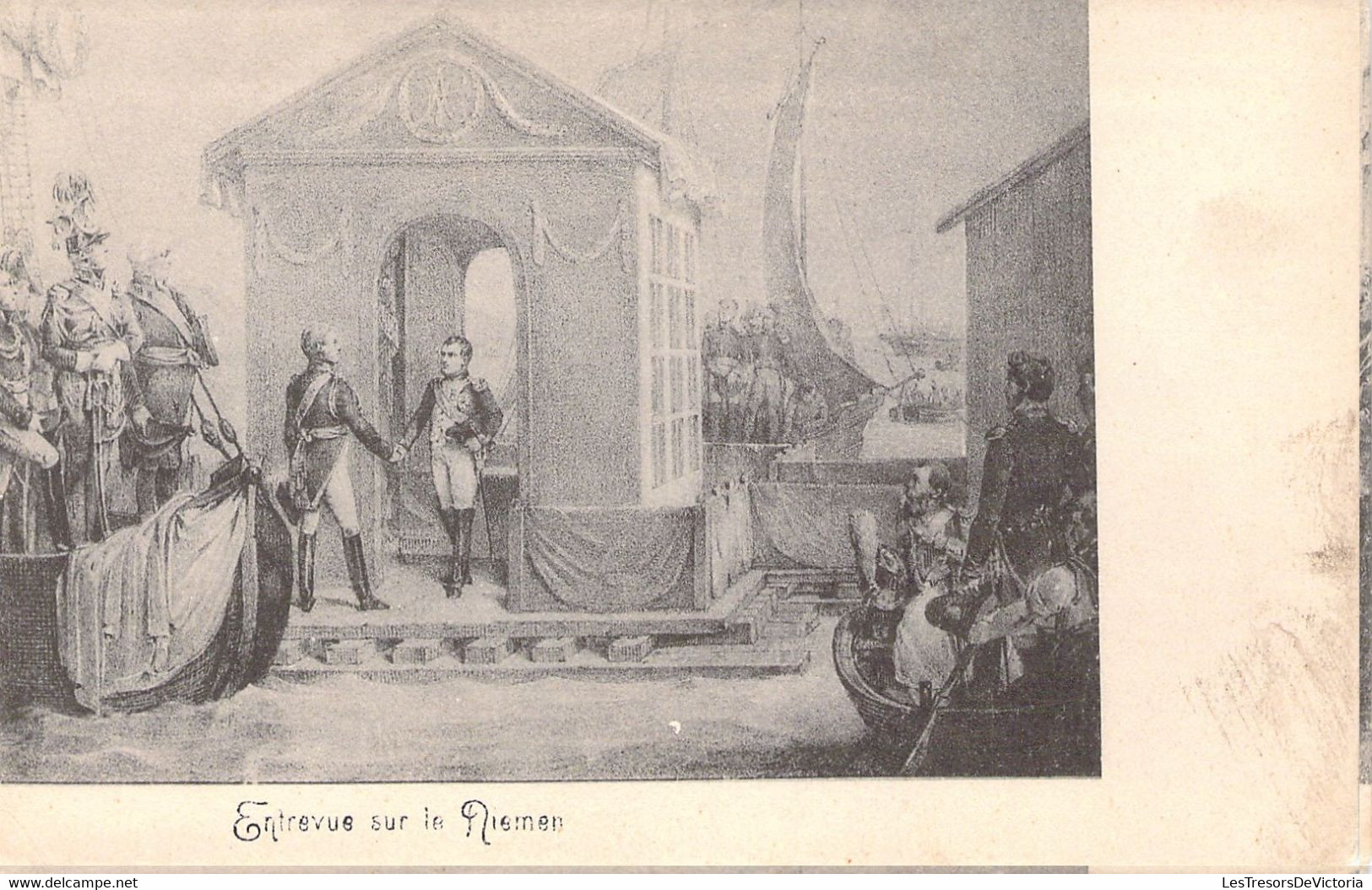 HISTOIRE - NAPOLEON - Entrevue Sur Le Nienen - Carte Postale Ancienne - Geschichte