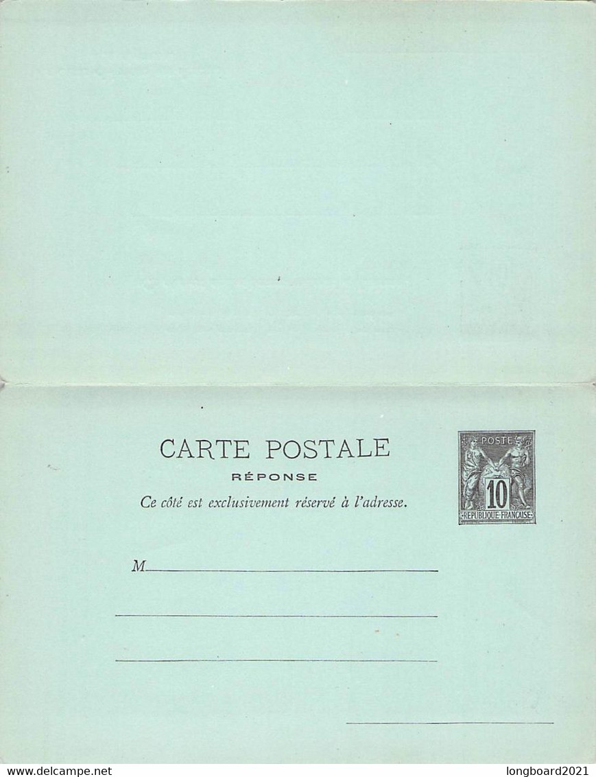 FRANCE - CARTE POSTALE 10/10 Cts 1879 Unc Mi #P5 - PAM