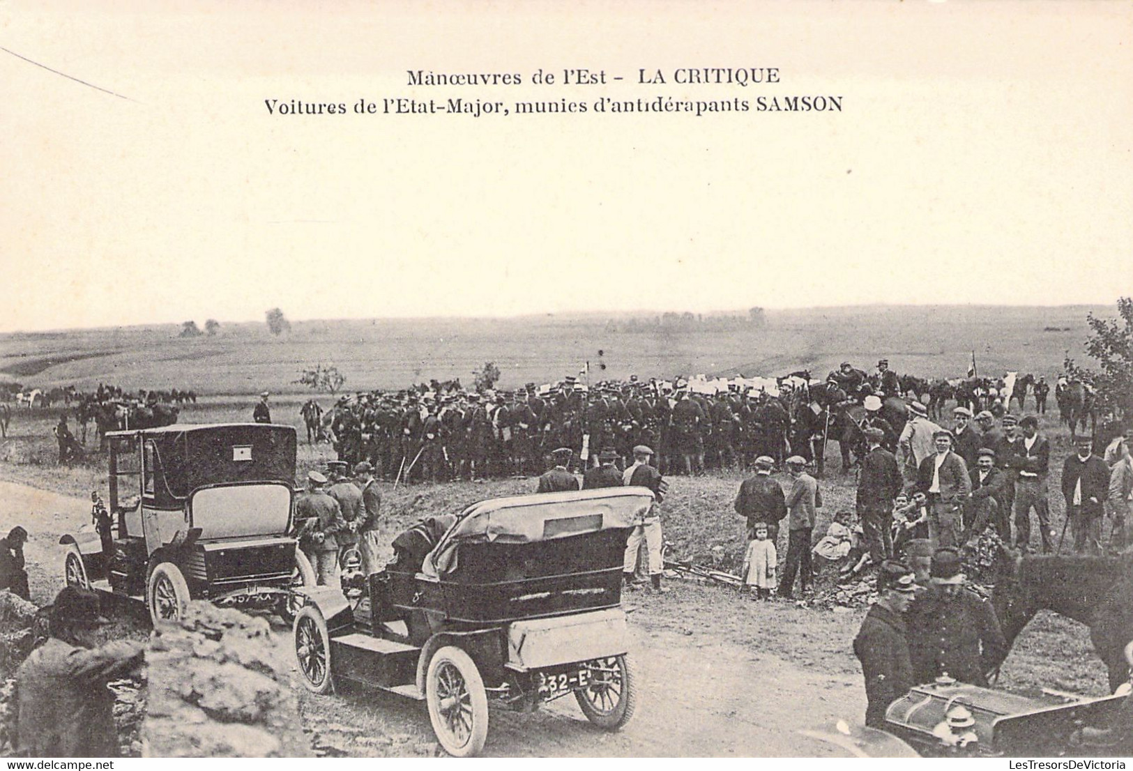 MILITARIAT - Matériel - Voitures D'Etats Major Munies D'antidérapants SAMSON - Carte Postale Ancienne - Material