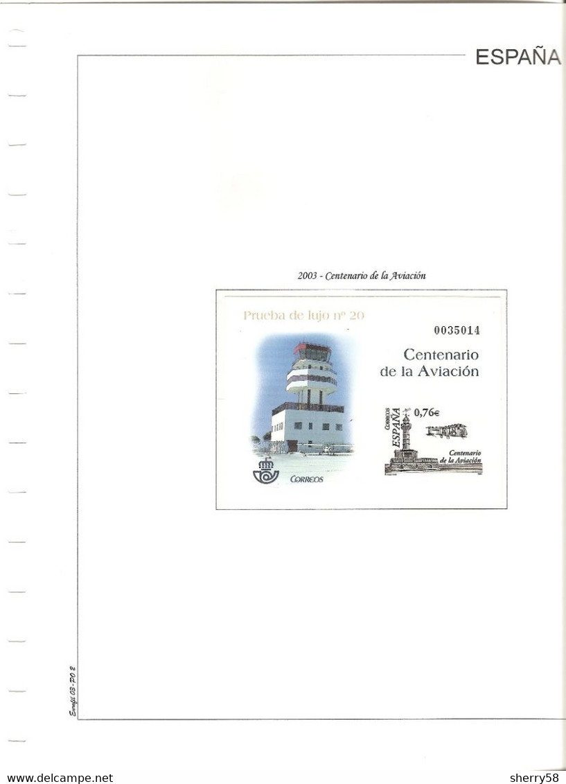 2003-PRUEBAS OFICIALES- ED. 80,81 Y 82-EXFILNA'03 GRANADA.CATEDRAL DE LEÓN.CENT.AVIACIÓN-AÑO COMPLET MONTADO EN HOJAS. - Prove & Ristampe