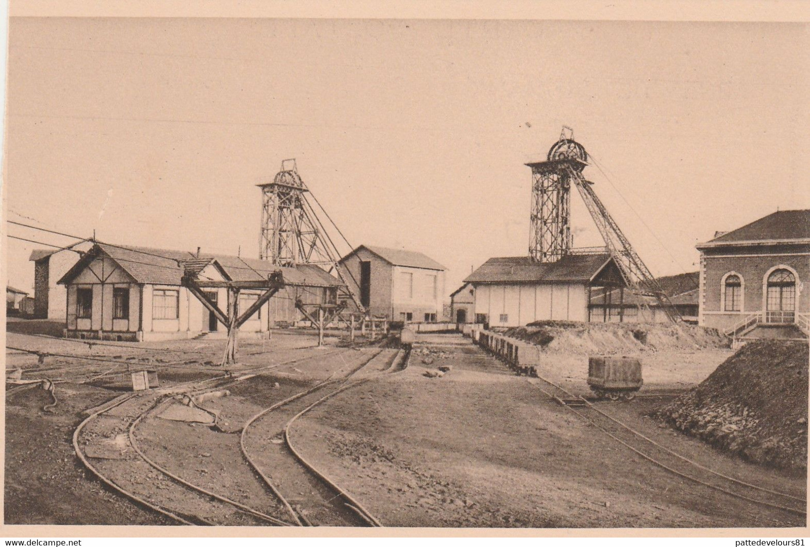 CPA Sépia (81) CARMAUX Mines Siège De La Grillatié Mining Bergbau Estrazione Mijnbouw - Carmaux