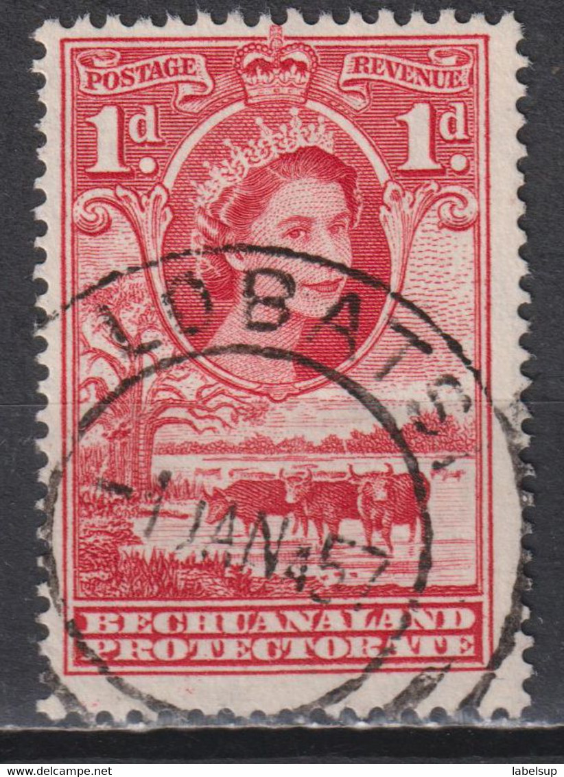 Timbre Oblitéré Du Bechuanaland De 1955 N°94 - 1885-1895 Crown Colony