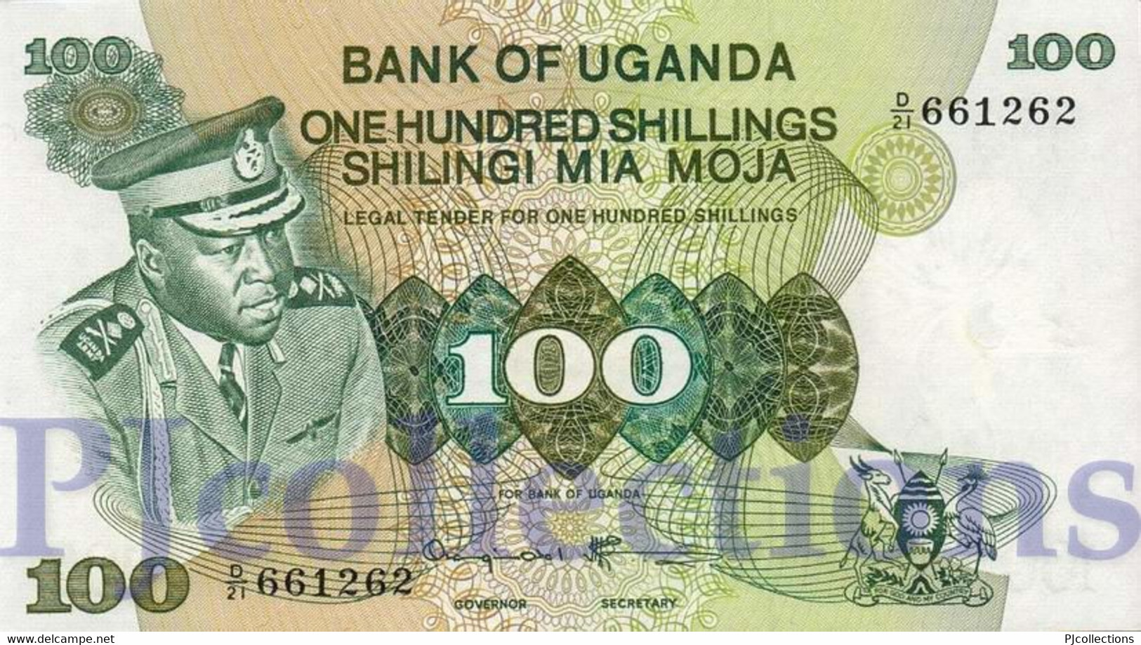 UGANDA 100 SHILLINGS 1973 PICK 9c UNC - Uganda