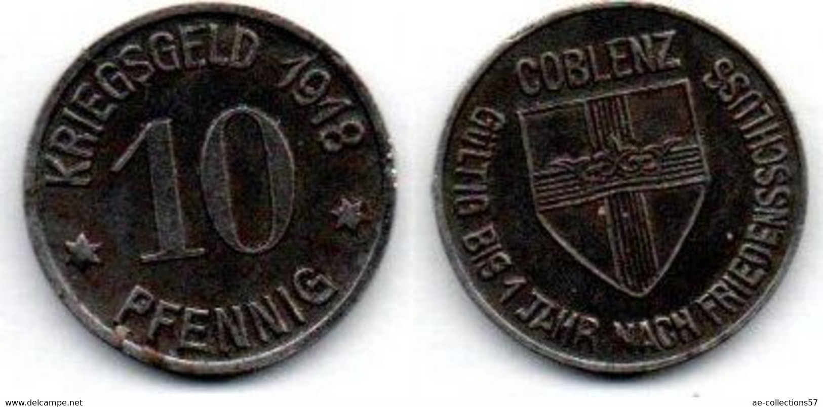 MA 19220 /  Coblenz 10 Pfennig 1918 TTB - Noodgeld