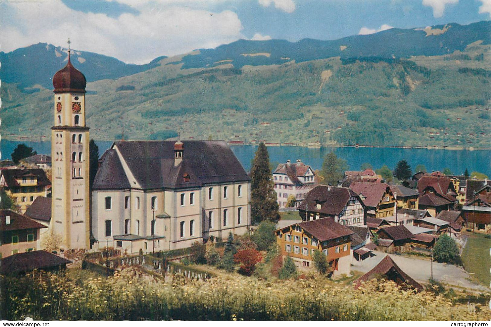 Postcard Switzerland Sachseln Wallfahrts-Kirche - Sachseln