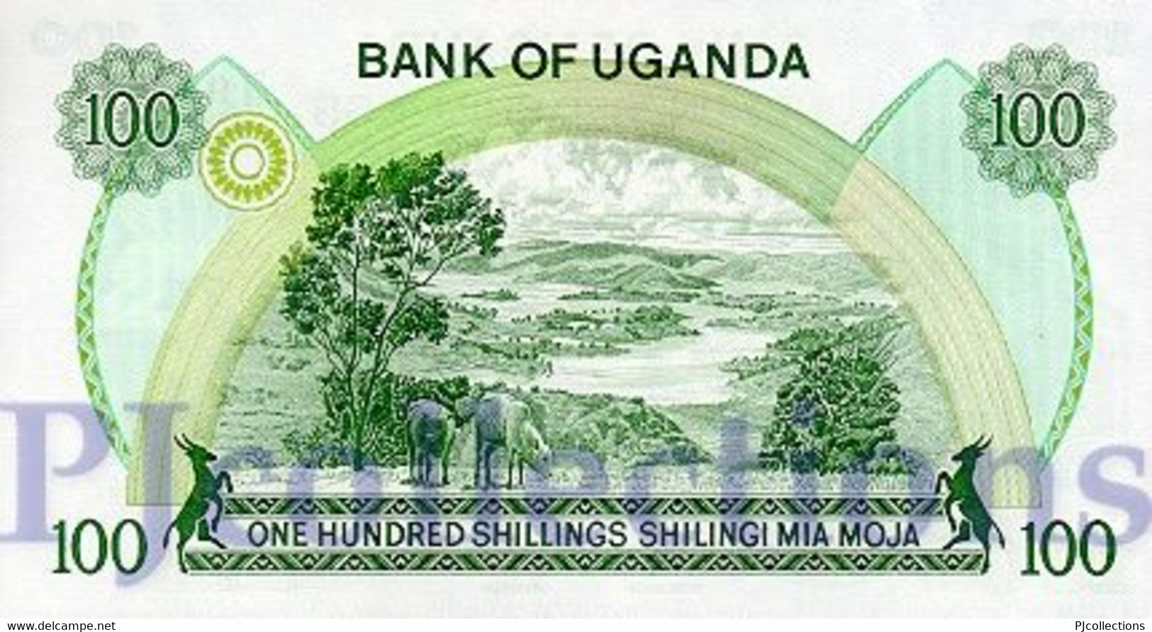 UGANDA 100 SHILLINGS 1979 PICK 14b UNC - Uganda