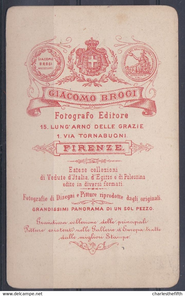 ANTIGUA FOTOGRAFIA CDV DE PISA Y EL DUOMO - FOTOGRAFO GIACOMO BROGI - Anciennes (Av. 1900)
