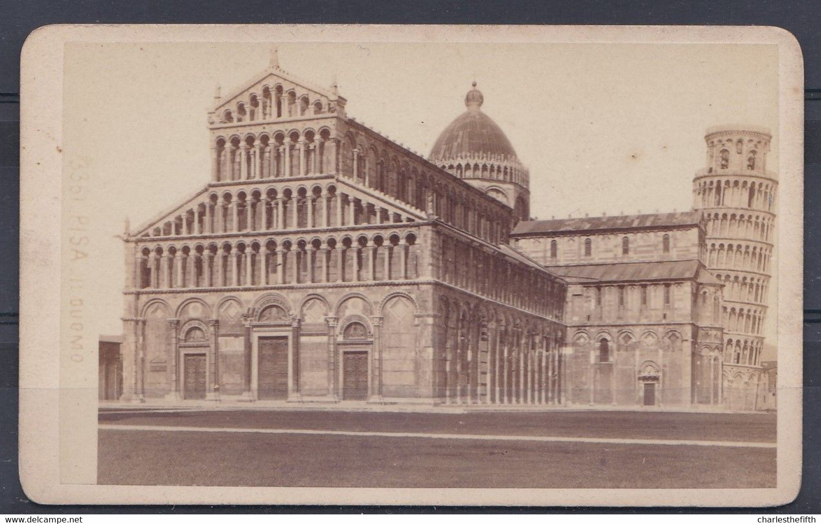 ANTIGUA FOTOGRAFIA CDV DE PISA Y EL DUOMO - FOTOGRAFO GIACOMO BROGI - Oud (voor 1900)