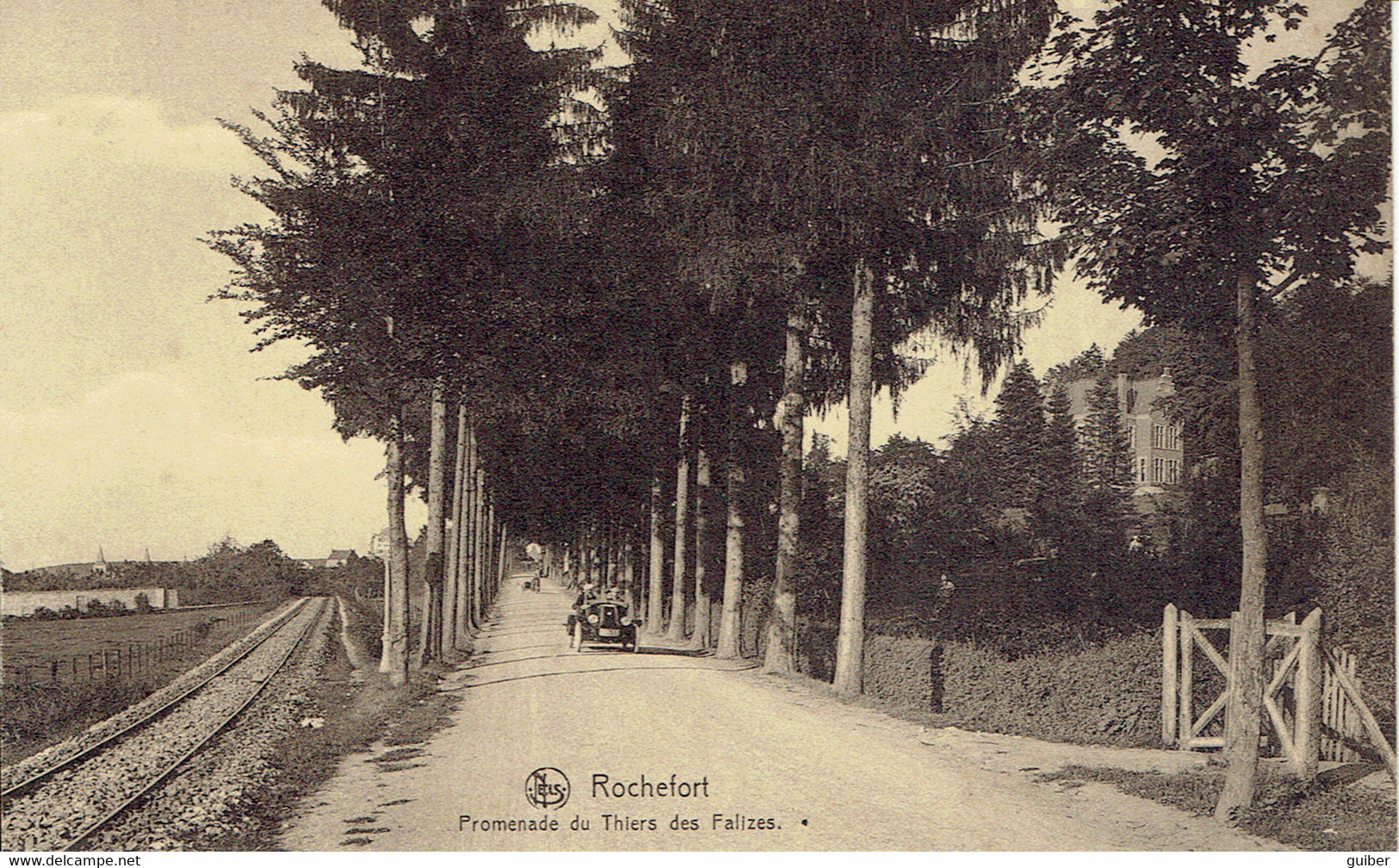 Rochefort Promenade Du Thiers Des Falizes Voie De Tram Oldtimer - Rochefort