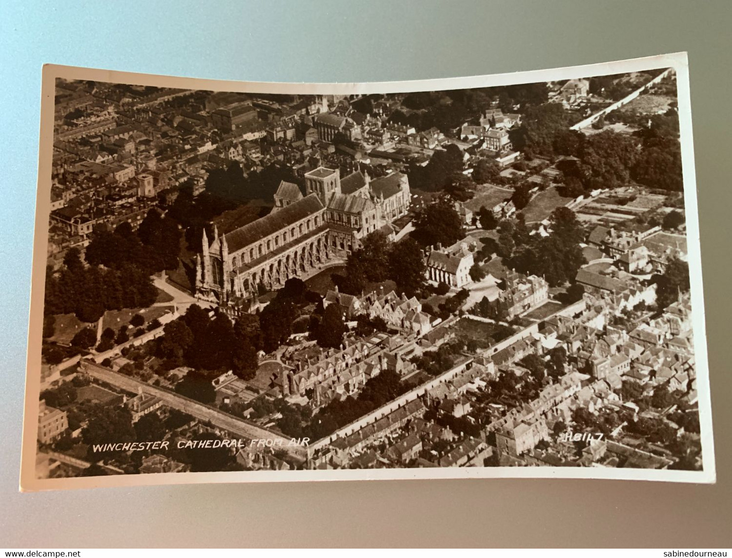 WINCHESTER CATHEDRAL FROM AIR ANGLETERRE CPSM FORMAT CPA 1951 - Winchester