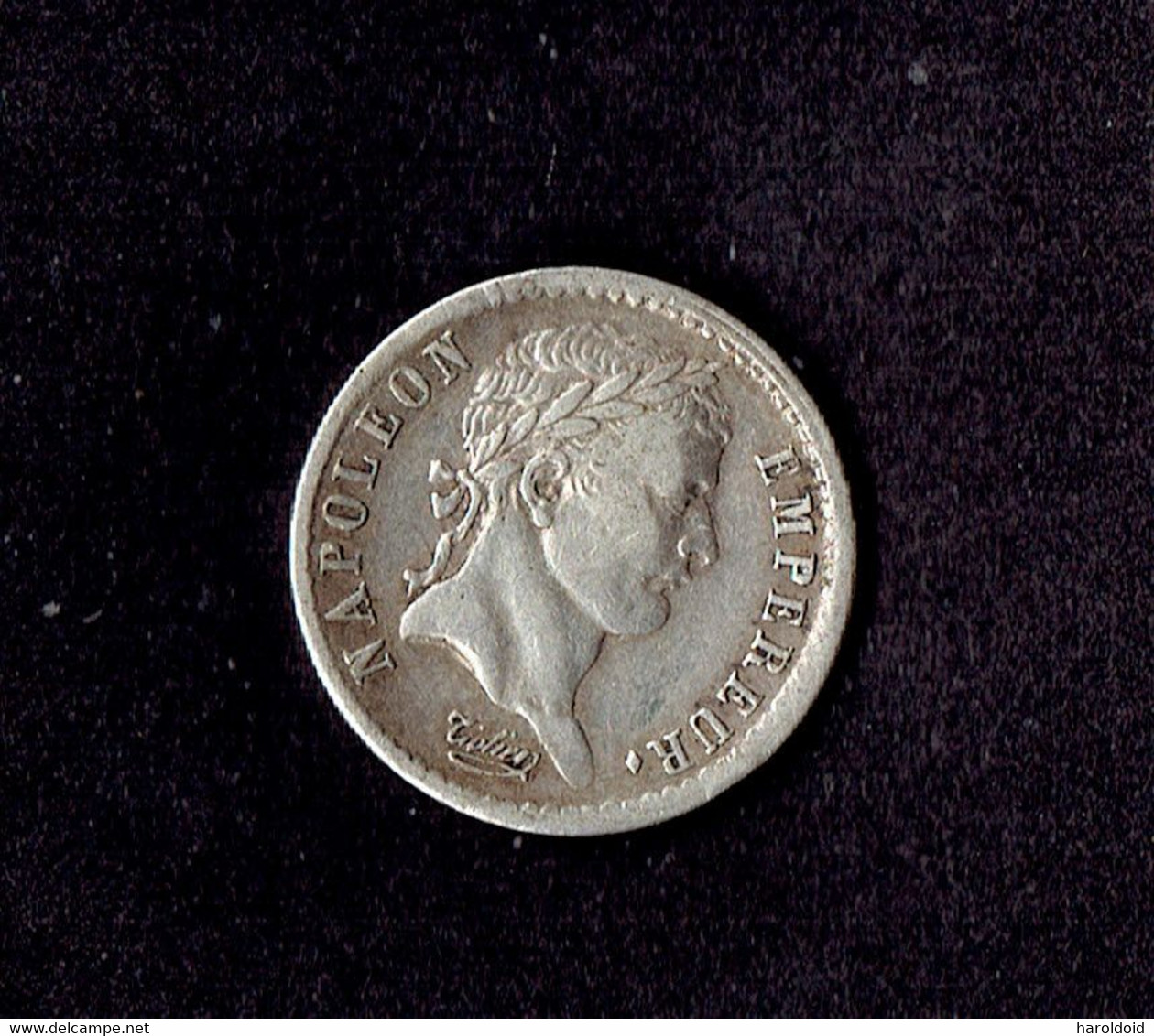 PREMIER EMPIRE BONAPARTE - 1/2 FRANC 1813A FACIALE GRATEE SINON TTB - 1/2 Franc