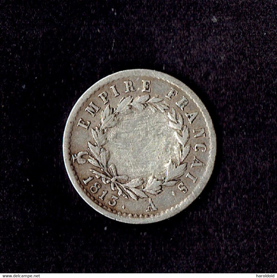 PREMIER EMPIRE BONAPARTE - 1/2 FRANC 1813A FACIALE GRATEE SINON TTB - 1/2 Franc