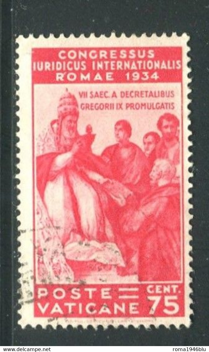 VATICANO 1935 CONGRESSO GIURIDICO 75 C. USATO - Gebruikt