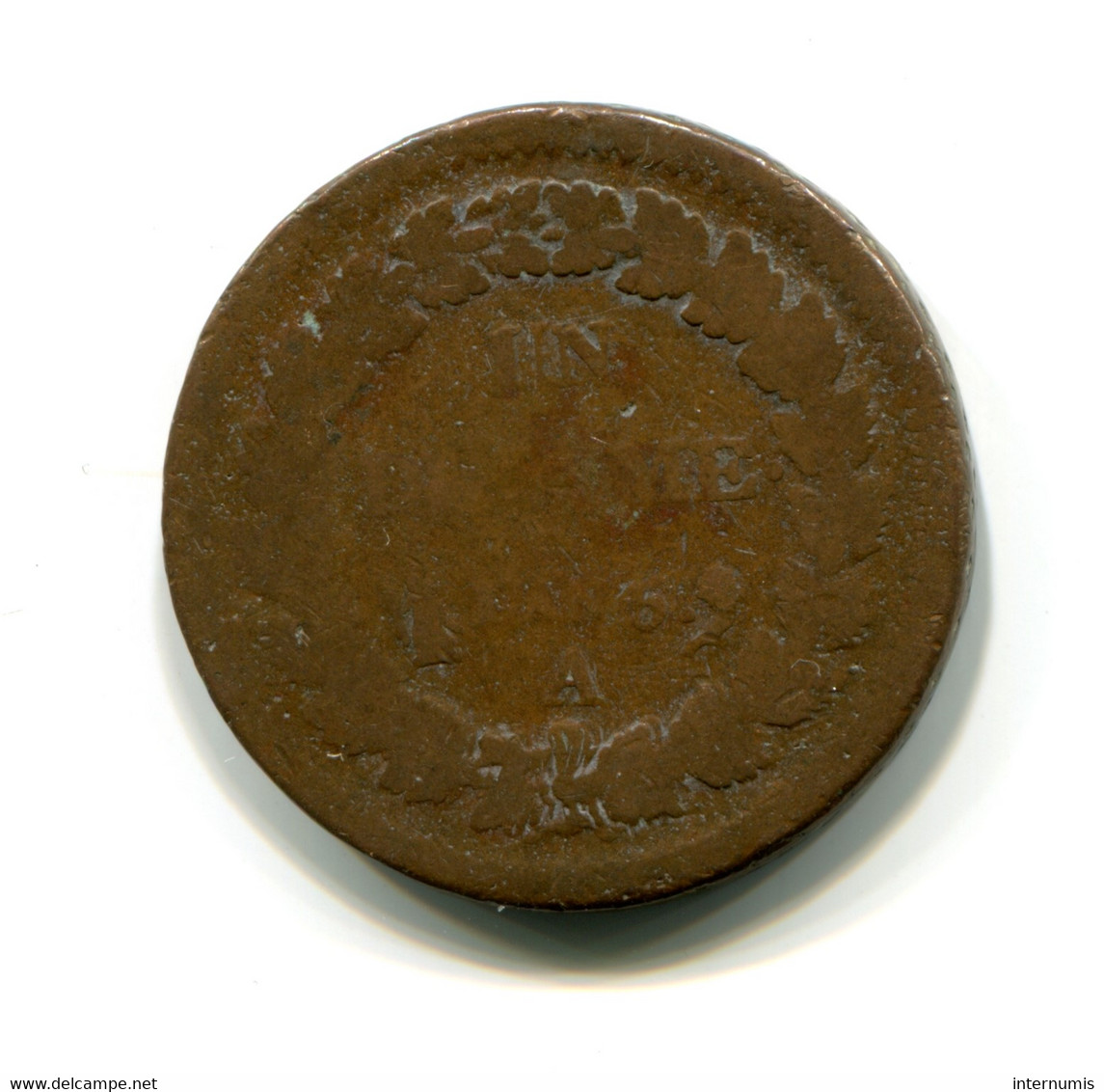 France 1 Decime An 5 - A Dupre Cuivre (Copper) Paris B (F) KM#644, G.187, F.129/1 - 1795-1799 French Directory