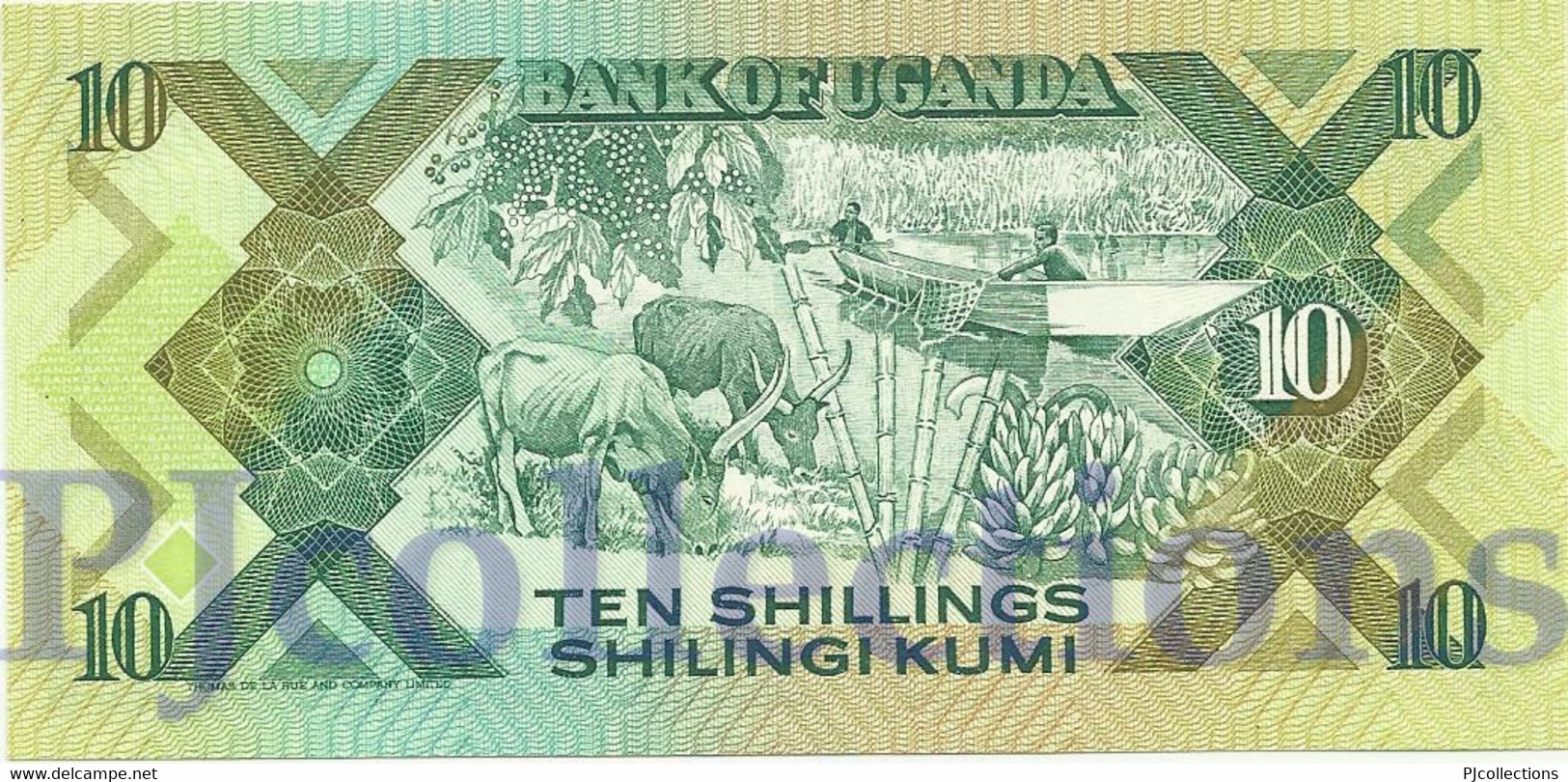 UGANDA 10 SHILLINGS 1987 PICK 28 UNC - Uganda