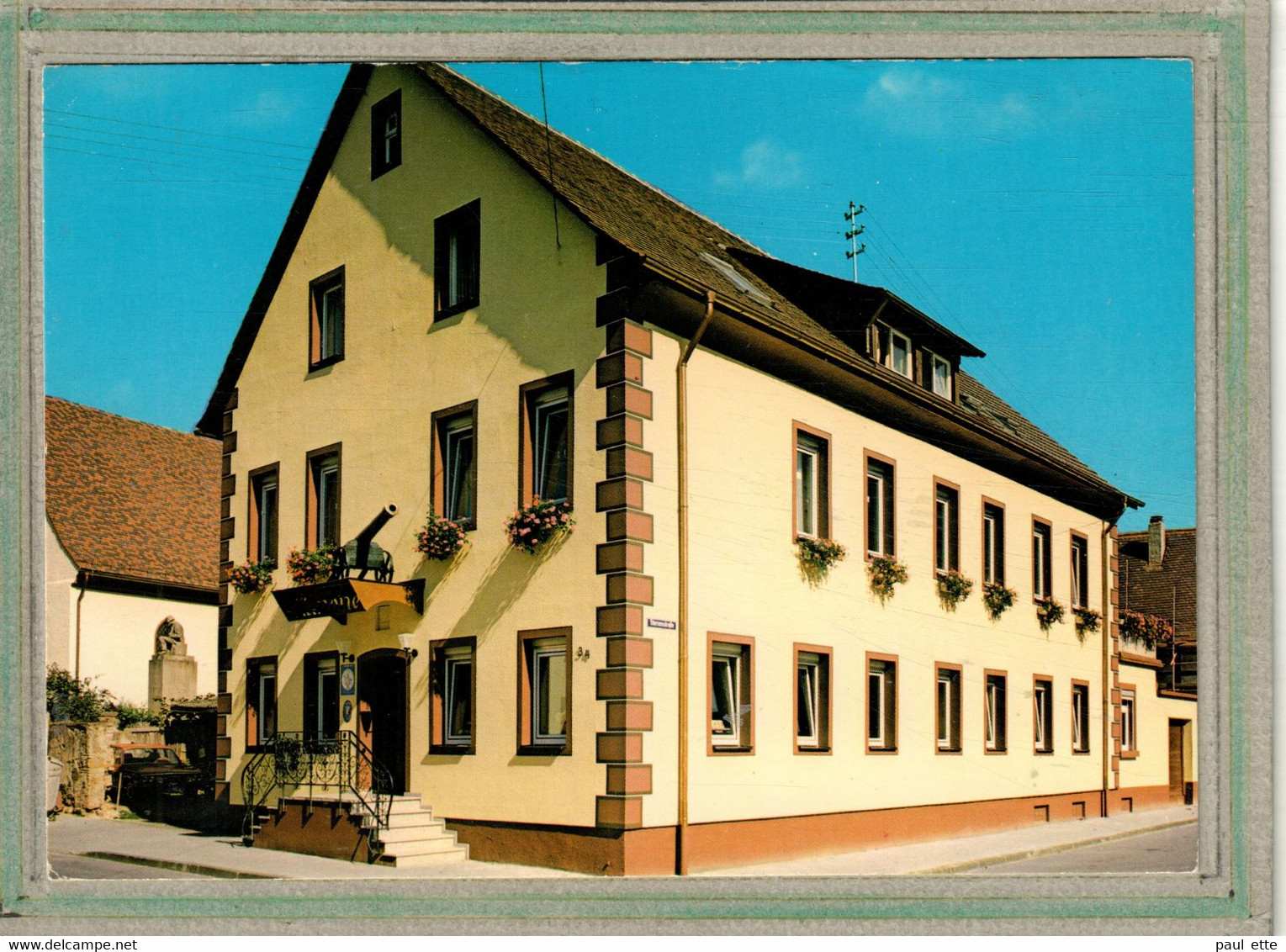 CPSM (Allemagne-Bade-Wurtemberg) - WEISWEIL - Gasthaus Kanone Der Familie Sexauer - 1980 - Weil Am Rhein