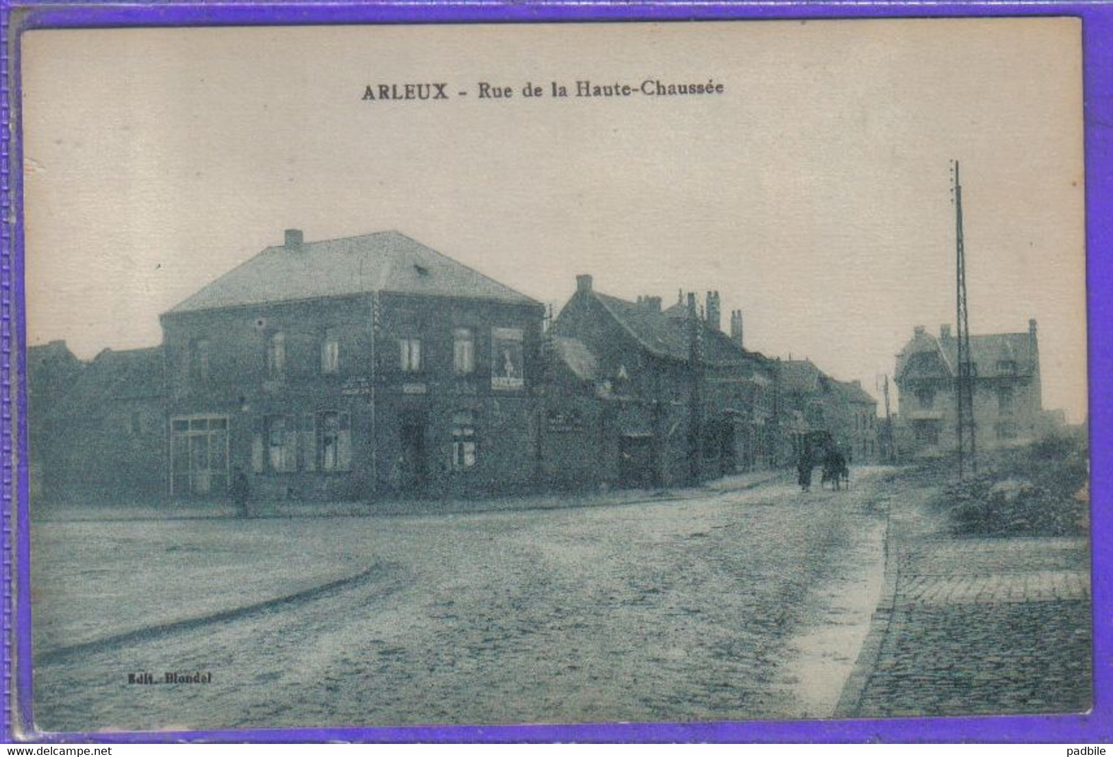 Carte Postale 59. Arleux Rue De La Haute-Chaussée    Très Beau Plan - Arleux