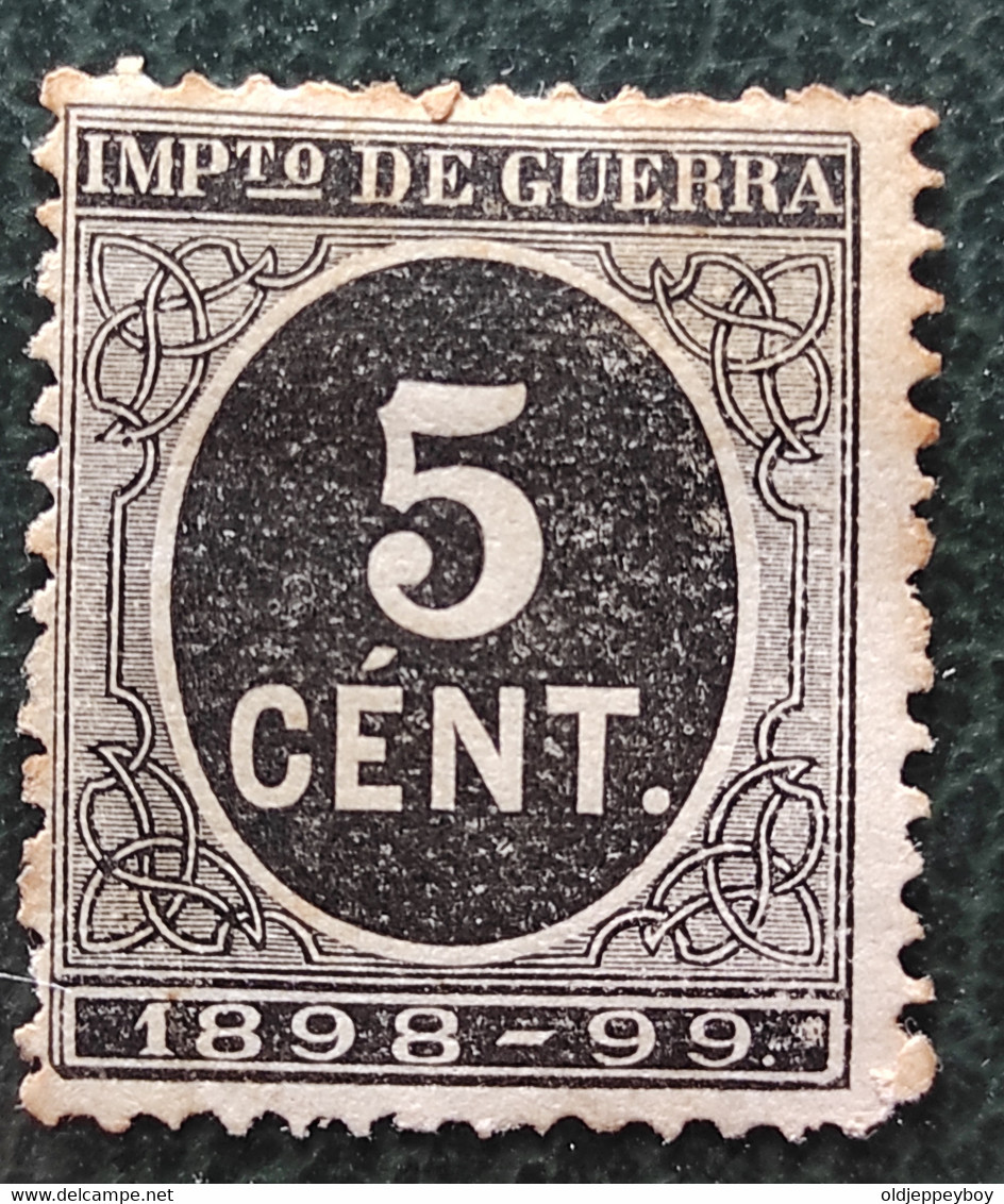 España SPAIN Variedad 5 Ct Imp. Guerra Papel Sellado  1898 - 1899 Fiscal - Servizi