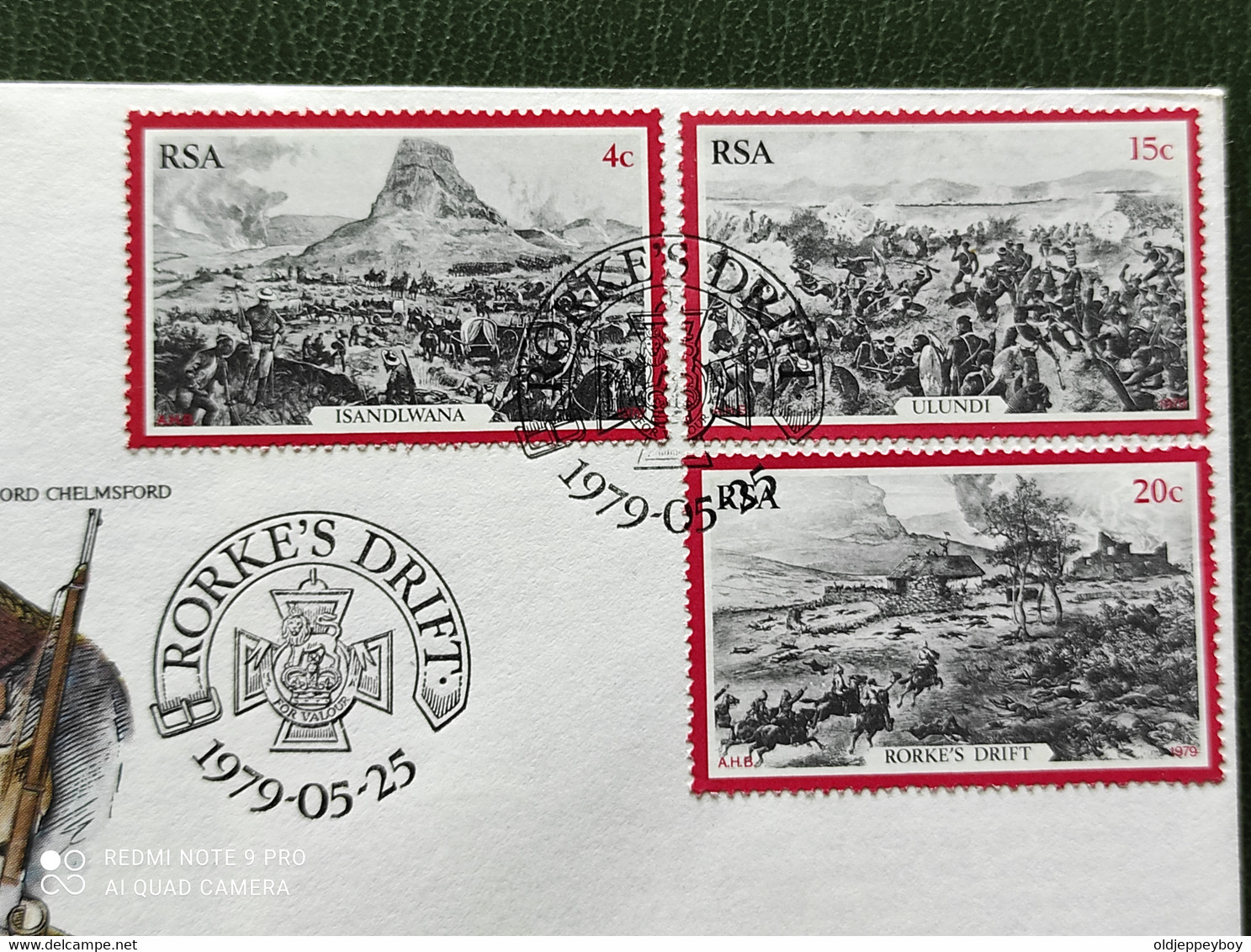 1979 RORKE'S  DRIFT SOUTH AFRICA COMMEMORATION OF THE 1879 ZULU WAR FIRST DAY COVER - Cartas & Documentos