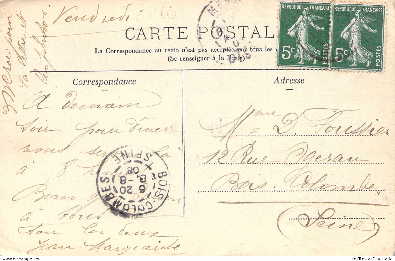 FRANCE - 60 - MERU - Rues De La Gare Et D'Agnicourt - Colorisée - Carte Postale Ancienne - Meru
