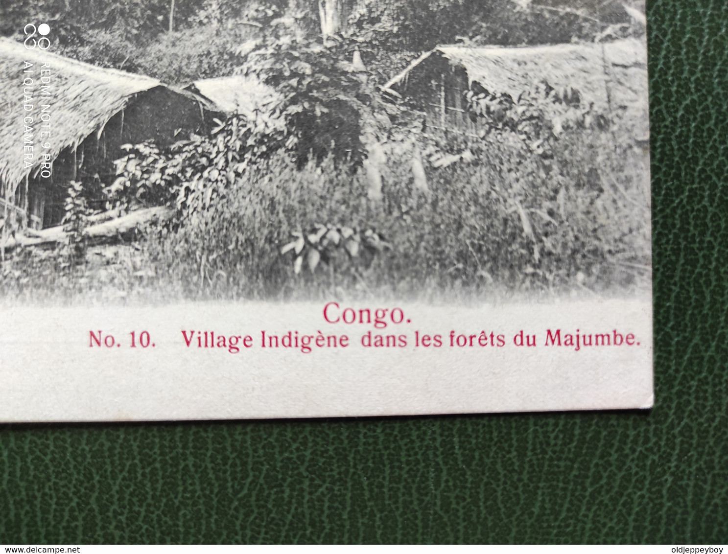 1904 OLD POSTCARD PHOTOGRAPHIE R.VISSER, DÉPOSE CONGO.  VILLAGE INDIGENE DANS LES FORÊTS DU MAJUMBE  Nº 10 - Congo Français
