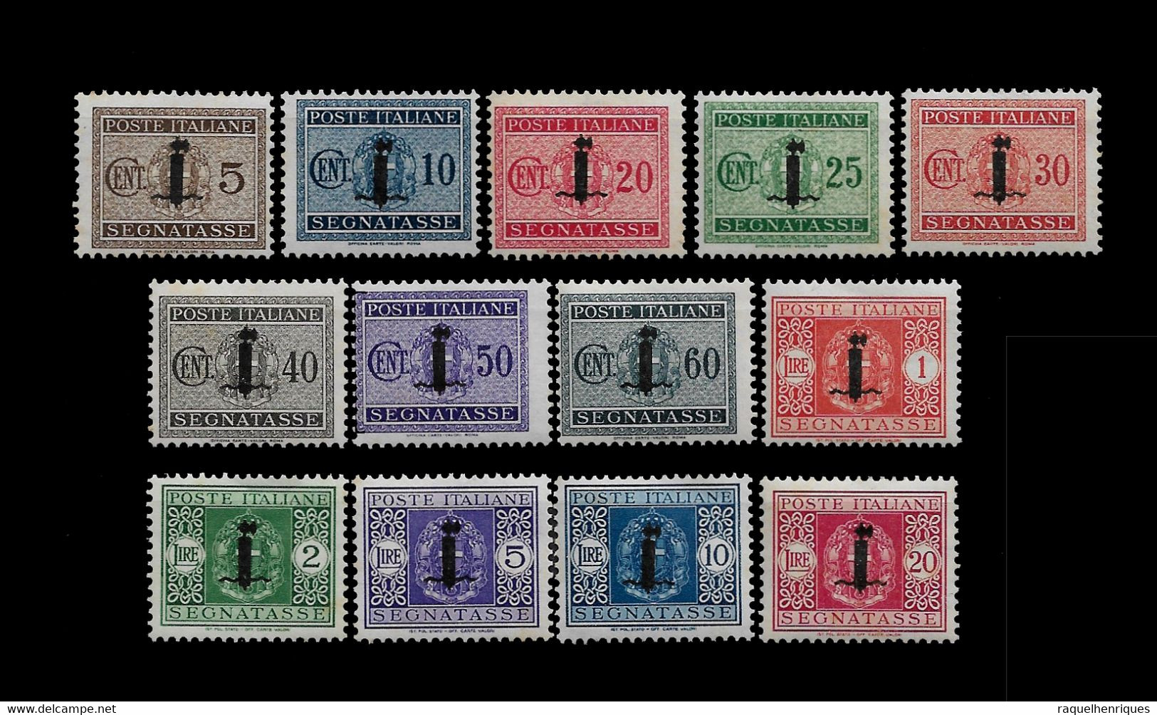 ITALY STAMP - POSTAGE DUE 1944 Postage Due Stamps Of 1934 Overprinted RARE SET MNH (BA5#337) - Strafport