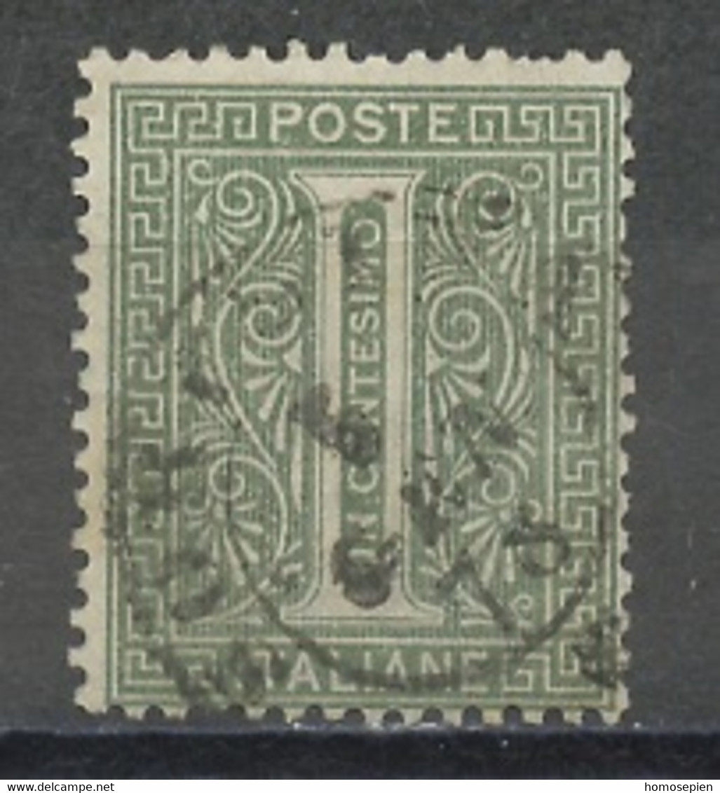 Italie - Italy - Italien 1863-77 Y&T N°12 - Michel N°23 (o) - 1c Chiffre - Usati