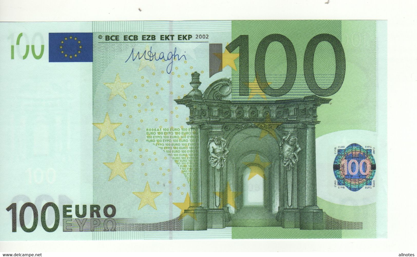 100 EURO  "X"   GERMANY    Firma DRAGHI   R 006 A1   X12   /   FDS - UNC - 100 Euro
