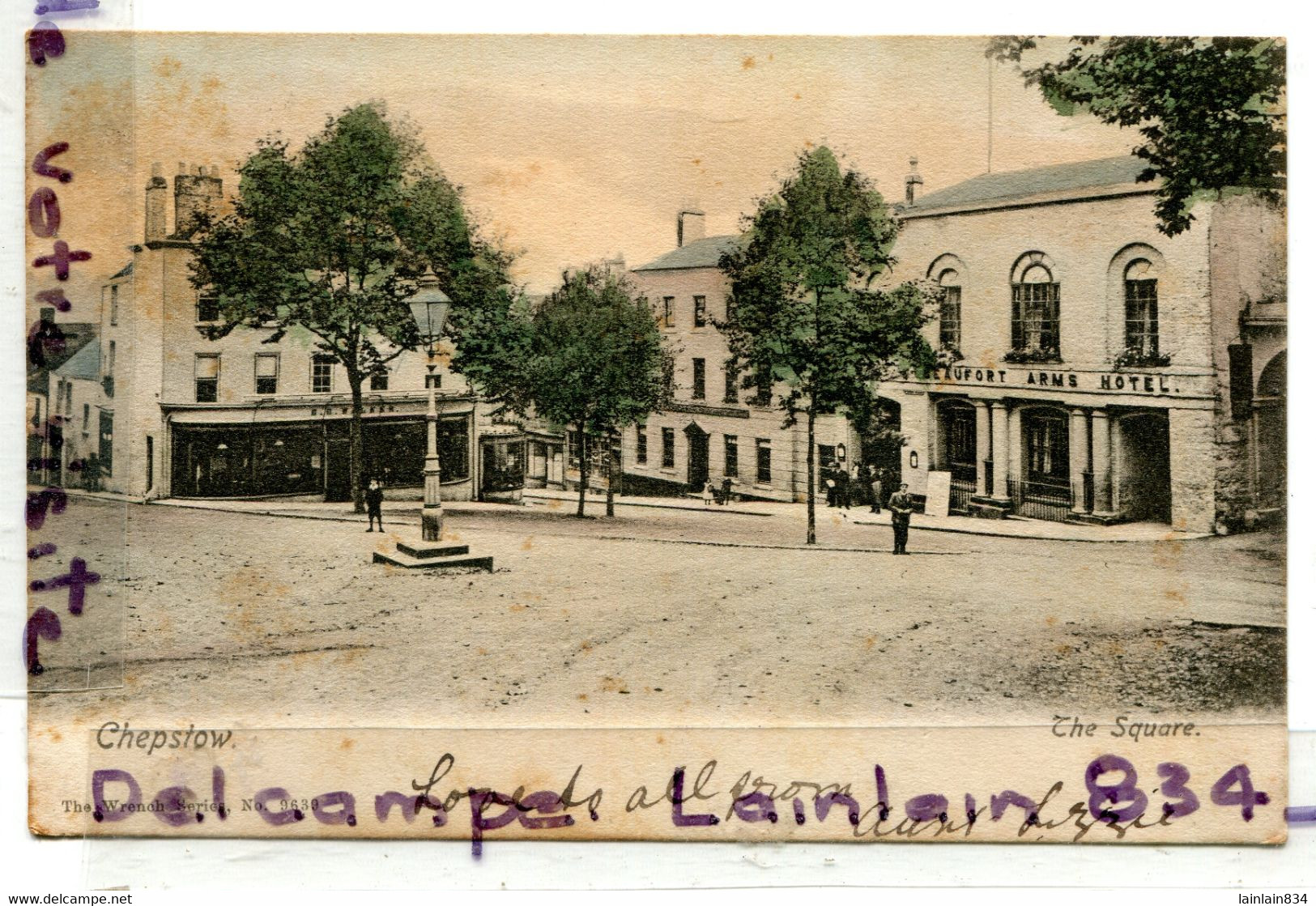 - Chepstow - ( Monmouthshire ), The Square, Arm's Hôtel, Animation, épaisse, Ancienne, écrite, 1914, TBE, Scans. . - Monmouthshire