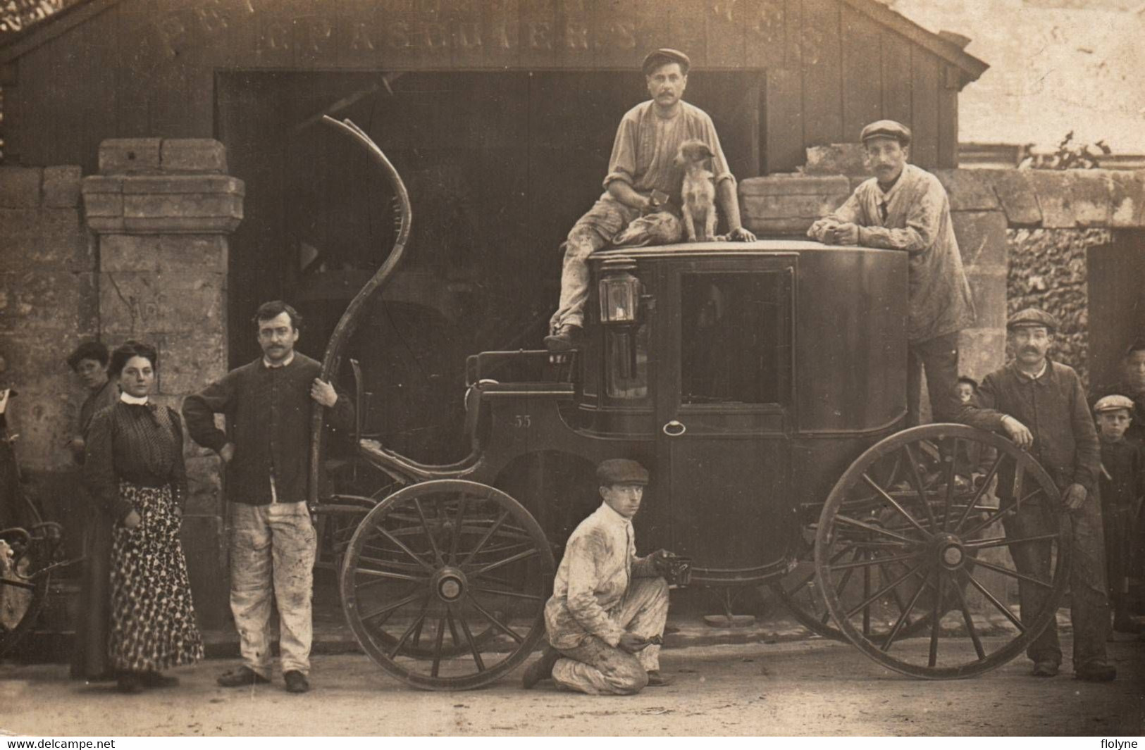 Courbevoie - Carte Photo - Entreprise Peinture Et Garniture Automobiles PASQUIER Successeur - 41 Rue Louis Blanc - Courbevoie