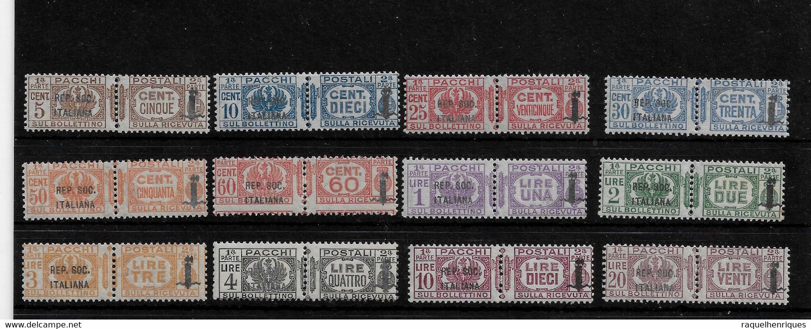 ITALY STAMP - PARCEL POST 1944 Overprinted REP SOC. ITALIANA - RARE SET VF MNH (BA5#344) - Pacchi Postali