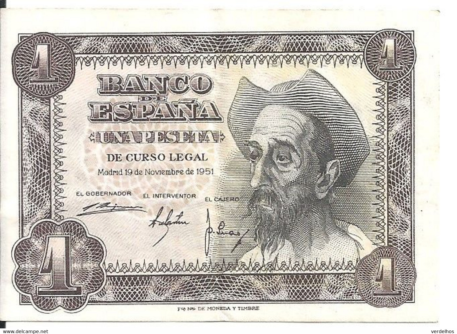 ESPAGNE 1 PESETA 1951 VF+ P 139 - 1-2 Peseten