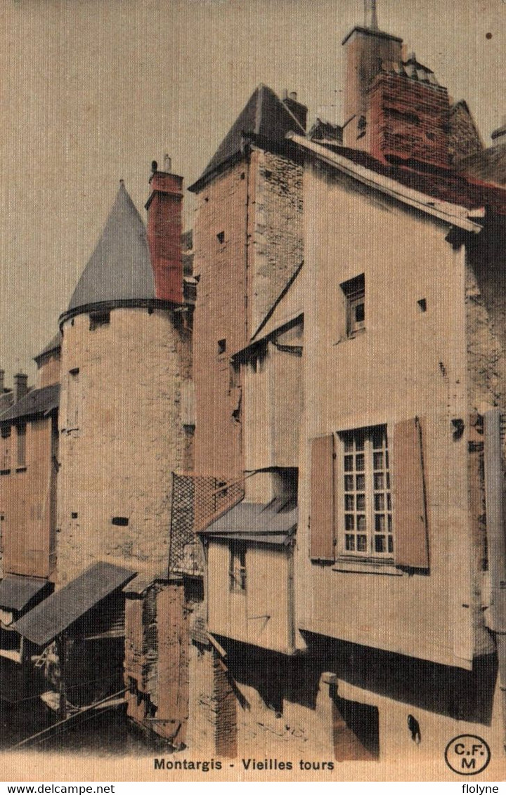 Montargis - Vieilles Tours - Lavoir - Toilée Et Colorisée - Montargis