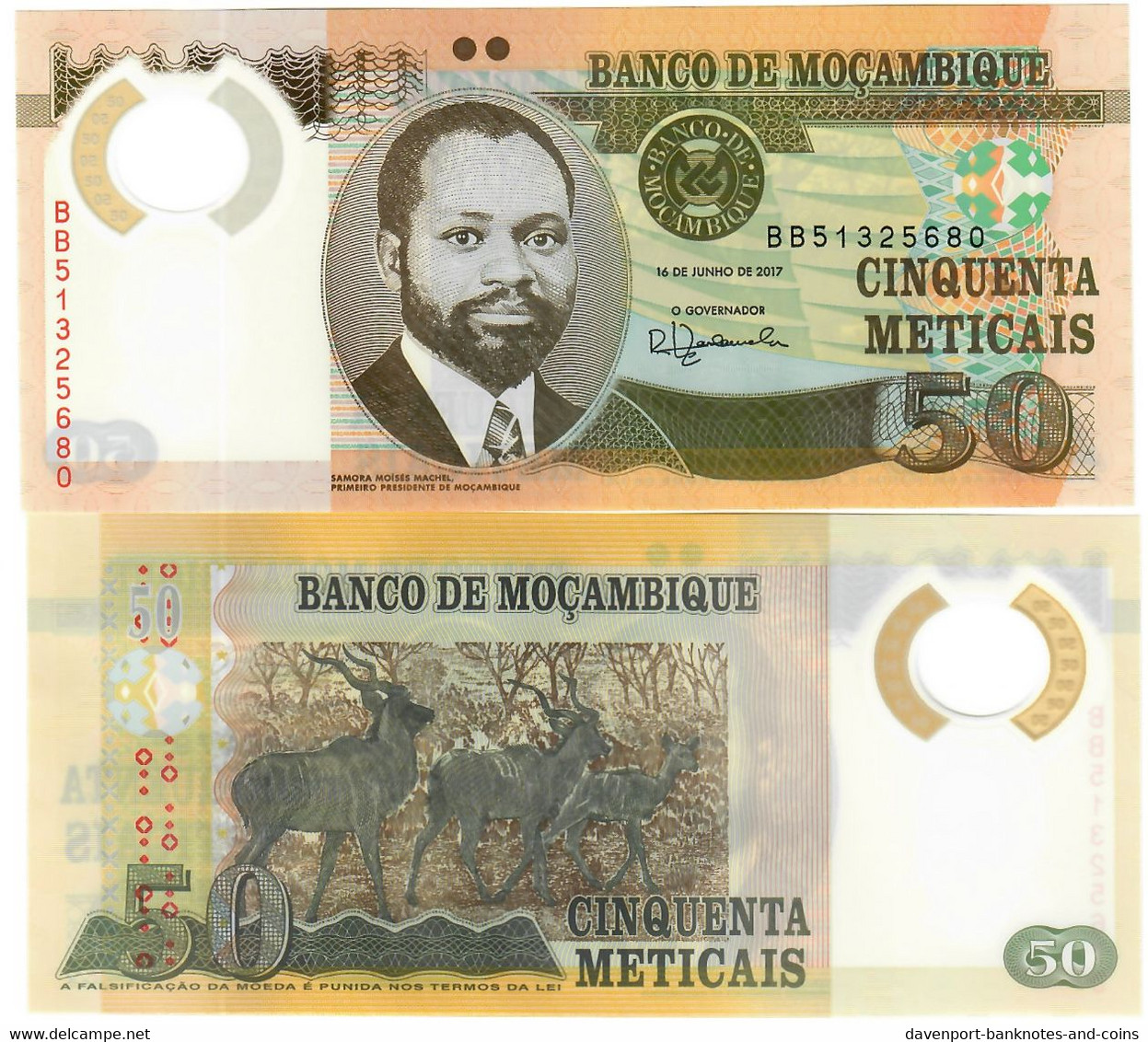 Mozambique 50 Meticais 2017 UNC - Mozambique