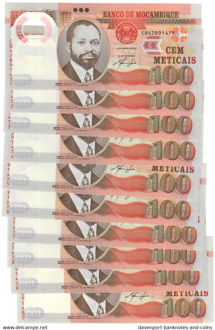 Mozambique 10x 100 Meticais 2011 UNC - Mozambique