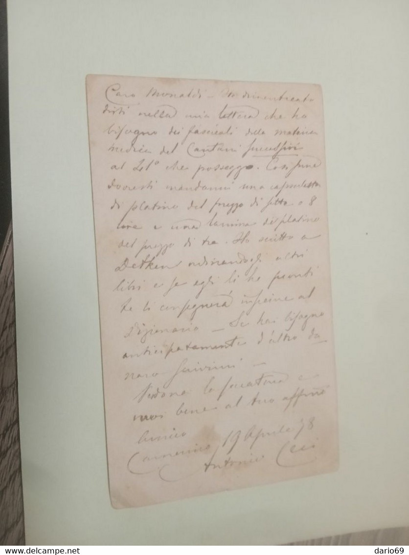 1878 CARTOLINA CON ANNULLO CAMERINO X NAPOLI - Entiers Postaux