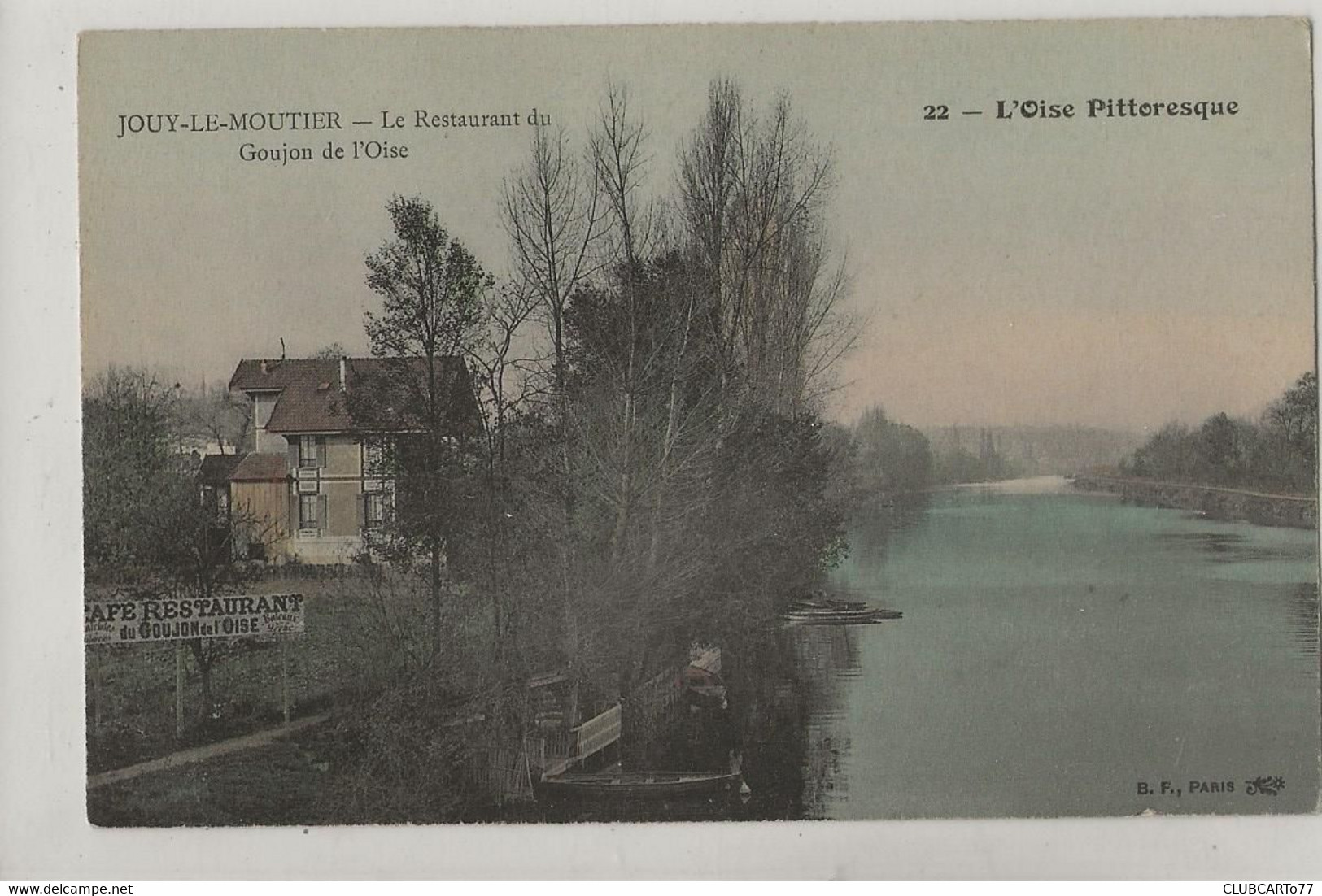 Jouy-le-Moutier (95) : Le Restaurant Du Goujon De L'Oise En 1910 PF - Jouy Le Moutier