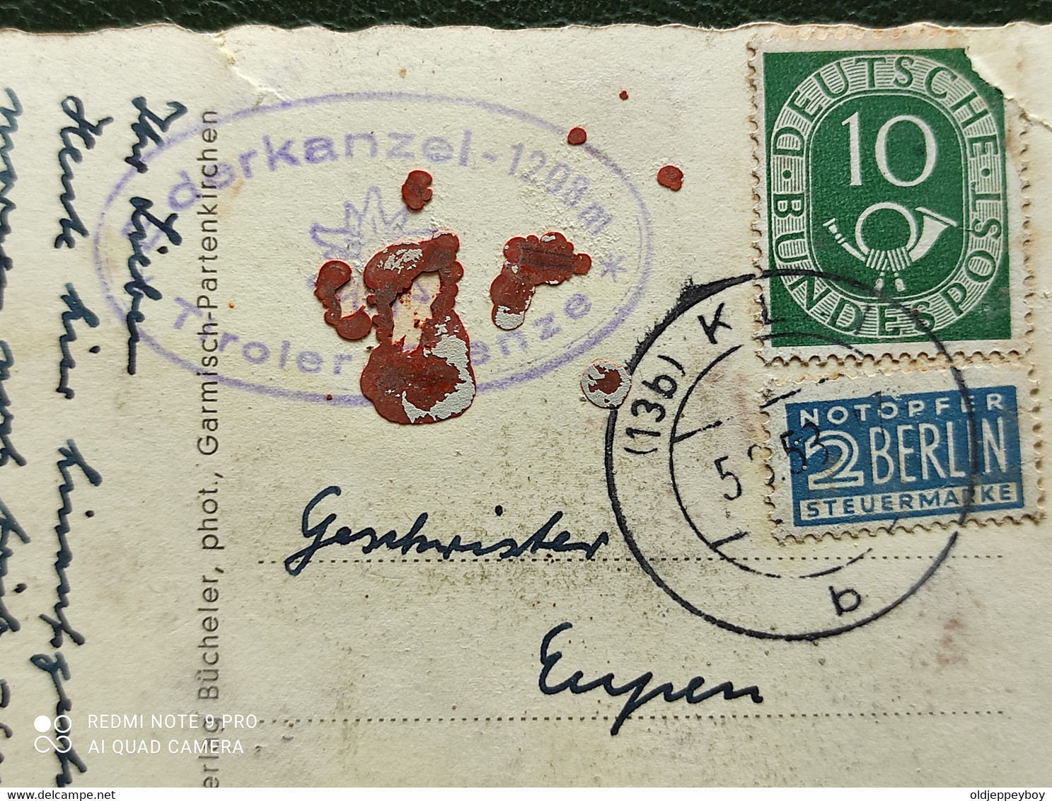 POSTCARD AUSTRIA EDERKANZEL WITH NICE CANCEL 1953 - Autres & Non Classés