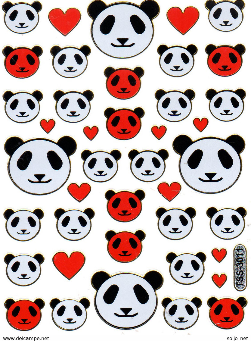 Panda Bär Tiere Aufkleber Metallic Look / Bear Animal Sticker 13x10 Cm ST002 - Scrapbooking
