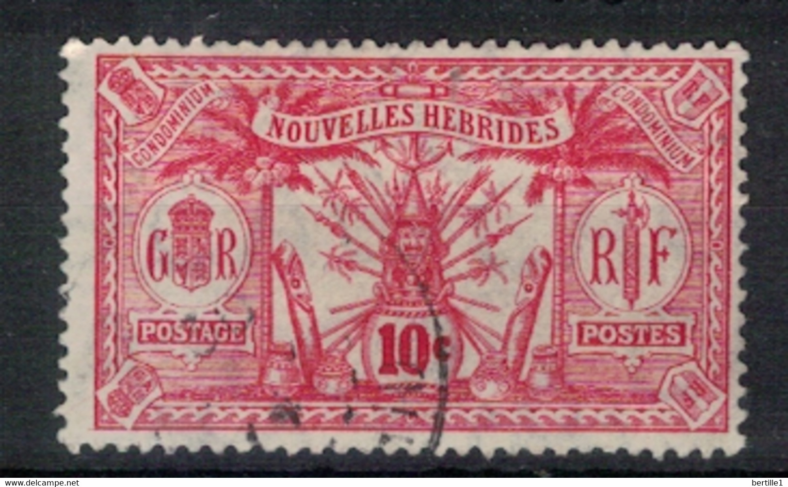 NOUVELLES HEBRIDES             N°  YVERT 28  (2)  OBLITERE     ( OB    06/ 25 ) - Used Stamps